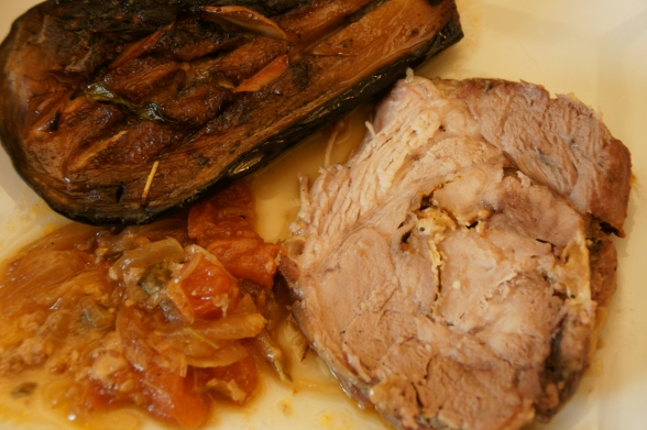 Échine de porc au chèvre et piment d’espelette