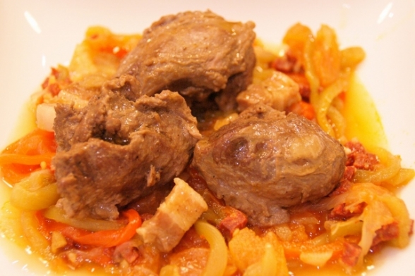 Joues de porc au chorizo