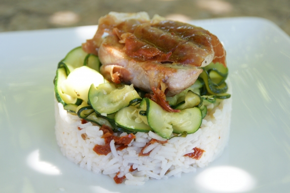 Médaillon de porc croustillant