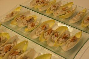Barquettes d’endives noix/jambon
